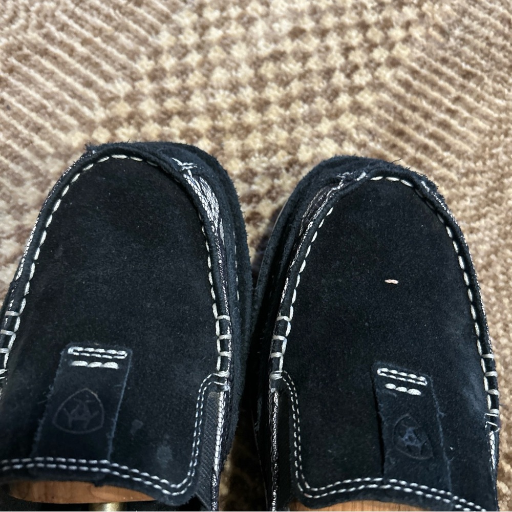ARIAT Cruiser Shoes Black White Leather Slip On Loafer/Moccasin Womens 10 B - Picture 5 of 5